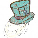 Hat Sketch - Blue ground